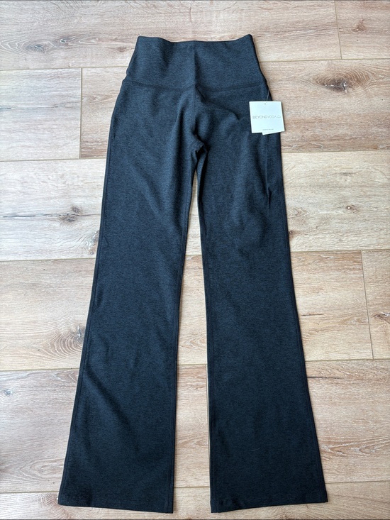 Beyond Yoga Pants - Beyond Yoga Dark Charcoal Stretch Flare Leggings